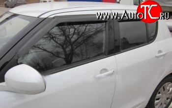 3 989 р. Дефлекторы окон (ветровики) Novline 4 шт. Suzuki Swift ZC72S дорестайлинг, хэтчбэк 5 дв. (2010-2013)  с доставкой в г. Пермь