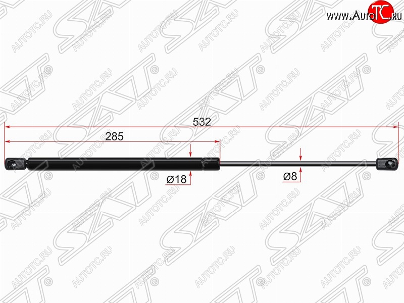 689 р. Газовый упор крышки багажника SAT Suzuki Swift ZC72S дорестайлинг, хэтчбэк 5 дв. (2010-2013)  с доставкой в г. Пермь