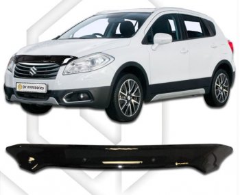 Дефлектор капота CA-Plastic Suzuki SX4  JYB, JYA (2013-2016) хэтчбэк дорестайлинг