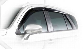 1 899 р. Дефлектора окон CA-Plastiс Suzuki SX4 JYB, JYA хэтчбэк дорестайлинг (2013-2016) (серия Classic полупрозрачный, Без хром.молдинга)  с доставкой в г. Пермь. Увеличить фотографию 2