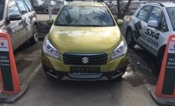 2 199 р. Сетка на бампер Russtal (хром) Suzuki SX4 JYB, JYA хэтчбэк дорестайлинг (2013-2016)  с доставкой в г. Пермь. Увеличить фотографию 3