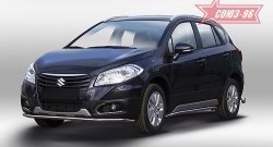 Защита переднего бампера одинарная Souz-96 (d42). Suzuki SX4  JYB, JYA (2013-2016) хэтчбэк дорестайлинг
