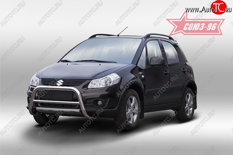 9 809 р. Защита переднего бампера Souz-96 (d60)  Suzuki SX4  JYB, JYA (2013-2016) хэтчбэк дорестайлинг  с доставкой в г. Пермь