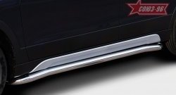 Защита порогов Souz-96 (d60) Suzuki SX4  JYB, JYA (2013-2016) хэтчбэк дорестайлинг