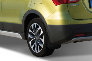 2 699 р. Брызговики Frosch (optimum)  Suzuki SX4  JYB, JYA (2013-2016) хэтчбэк дорестайлинг (Задние)  с доставкой в г. Пермь. Увеличить фотографию 2