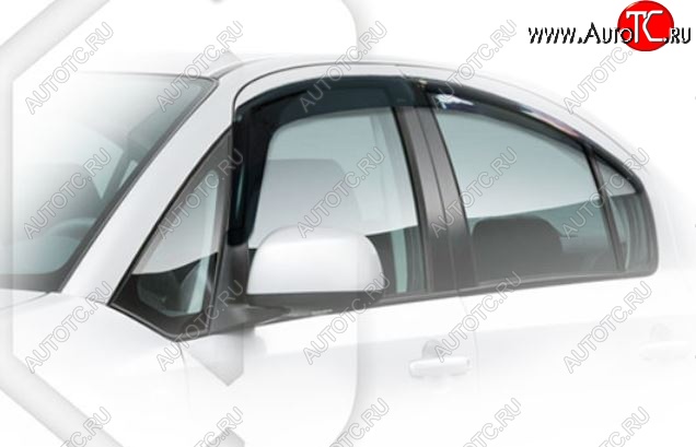 2 079 р. Дефлектора окон CA-Plastic  Suzuki SX4  GYC21S (2006-2012) дорестайлинг седан (Classic полупрозрачный)  с доставкой в г. Пермь