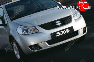 39 949 р. Передний бампер TYG Suzuki SX4 GYC21S дорестайлинг седан (2006-2012) (Неокрашенный)  с доставкой в г. Пермь