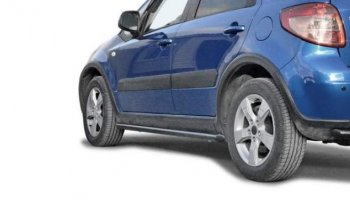 26 799 р. Защита порогов ТехноСфера (Техно Сфера) (нержавейка, 63.5 mm)  Suzuki SX4  GYA,GYB (2010-2016)  рестайлинг, хэтчбэк  с доставкой в г. Пермь. Увеличить фотографию 2