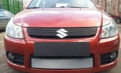 1 539 р. Сетка на бампер (хетчбек) Russtal (хром) Suzuki SX4 GYA,GYB  рестайлинг, хэтчбэк (2010-2016)  с доставкой в г. Пермь. Увеличить фотографию 3