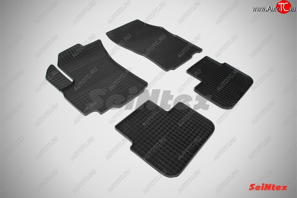 3 269 р. Износостойкие коврики в салон с рисунком Сетка SeiNtex Premium 4 шт. (резина)  Suzuki SX4  GYA,GYB (2010-2016)  рестайлинг, хэтчбэк  с доставкой в г. Пермь