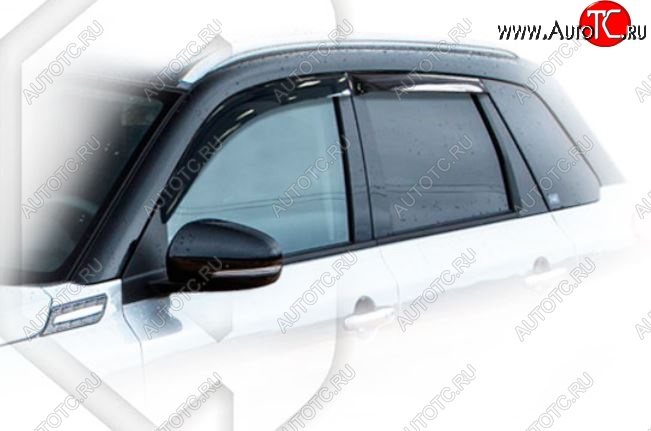 1 999 р. Дефлектора окон CA-Plastic Suzuki Vitara LY дорестайлинг (2015-2019) (Classic полупрозрачный, Без хром.молдинга)  с доставкой в г. Пермь