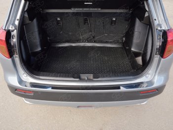 1 659 р. Накладка защитная на задний бампер Russtal (лист нерж зеркальный) Suzuki Vitara LY дорестайлинг (2015-2019)  с доставкой в г. Пермь. Увеличить фотографию 2