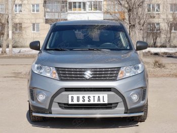 14 799 р. Одинарная защита переднего бампера диаметром 42 мм SLITKOFF Suzuki Vitara LY дорестайлинг (2015-2019)  с доставкой в г. Пермь. Увеличить фотографию 2