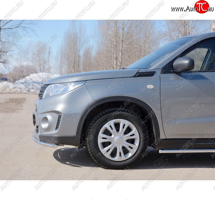 14 799 р. Одинарная защита переднего бампера диаметром 42 мм SLITKOFF Suzuki Vitara LY дорестайлинг (2015-2019)  с доставкой в г. Пермь