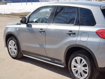 17 299 р. Защита порогов SLITKOFF из круглой трубы диаметром 42 мм v3  Suzuki Vitara  LY (2015-2025) дорестайлинг, рестайлинг  с доставкой в г. Пермь. Увеличить фотографию 3