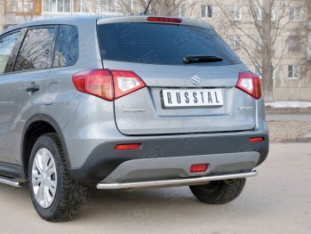 12 999 р. Защита заднего бампера (Ø42 мм, нержавейка) SLITKOFF Suzuki Vitara LY дорестайлинг (2015-2019)  с доставкой в г. Пермь. Увеличить фотографию 2