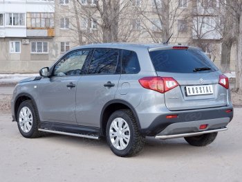 12 999 р. Защита заднего бампера (Ø42 мм, нержавейка) SLITKOFF Suzuki Vitara LY дорестайлинг (2015-2019)  с доставкой в г. Пермь. Увеличить фотографию 3