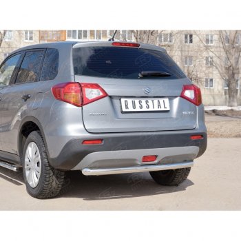 15 249 р. Одинарная защита заднего бампера из трубы диаметром 63 мм SLITKOFF Suzuki Vitara LY дорестайлинг (2015-2019)  с доставкой в г. Пермь. Увеличить фотографию 2