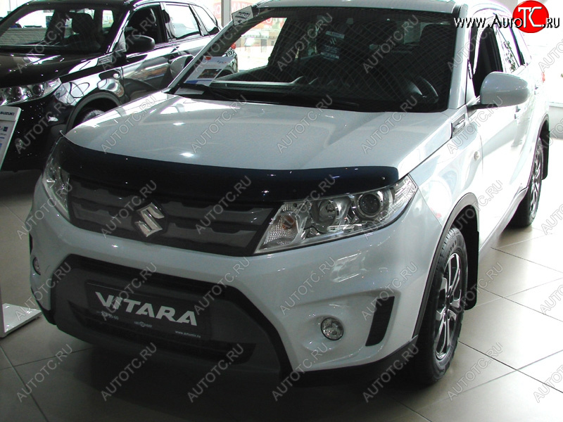 2 799 р. Дефлектор капота SIM Suzuki Vitara LY дорестайлинг (2015-2019)  с доставкой в г. Пермь