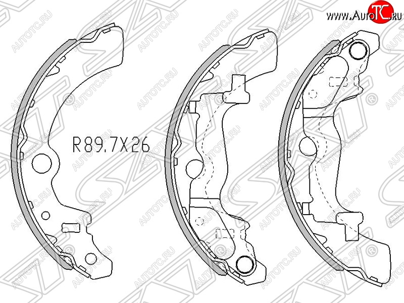 959 р. Колодки тормозные SAT (задние) Suzuki Wagon R MC22S,VC12S 1-ый рестайлинг (2000-2002)  с доставкой в г. Пермь