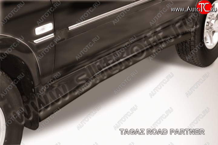 12 399 р. Защита порогов Slitkoff  ТАГАЗ Road Partner (2007-2011) (Цвет: серебристый)  с доставкой в г. Пермь