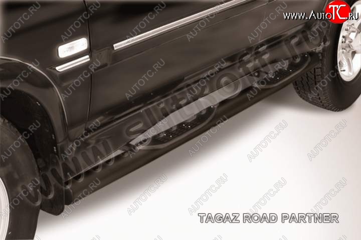 12 399 р. Защита порогов Slitkoff  ТАГАЗ Road Partner (2007-2011) (Цвет: серебристый)  с доставкой в г. Пермь