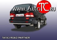 8 999 р. Одинарная защита заднего бампера из трубы диаметром 57 мм Slitkoff  ТАГАЗ Road Partner (2009-2011) (Цвет: нержавеющая полированная сталь)  с доставкой в г. Пермь