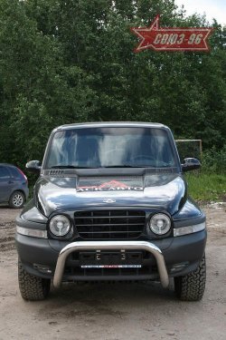 Защита переднего бампера Souz-96 (d76) ТАГАЗ Tager 3d (2008-2012)