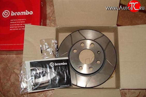6 199 р. Передний тормозной диск Brembo Max 14 с вентиляцией и проточками Лада 2108 (1984-2003)  с доставкой в г. Пермь