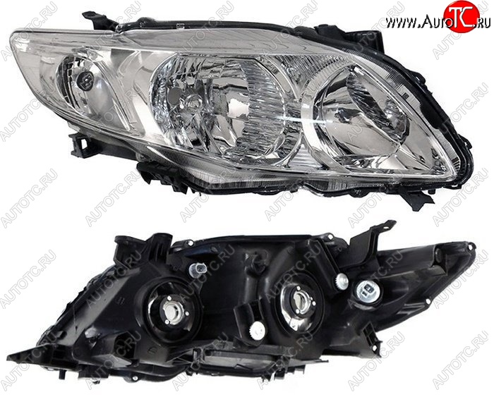 4 599 р. Правая фара SAT Toyota Corolla E140 седан дорестайлинг (2007-2010)  с доставкой в г. Пермь