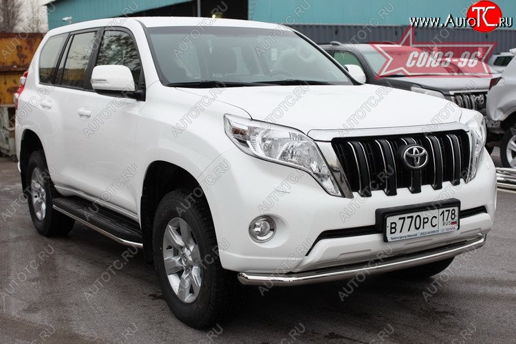 16 784 р. Защита переднего бампера одинарная Souz-96 (d60) Toyota Land Cruiser Prado J150 1-ый рестайлинг (2013-2017)  с доставкой в г. Пермь