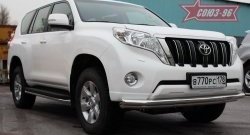 Защита переднего бампера двойная Souz-96 (d60/60). Toyota Land Cruiser Prado  J150 (2013-2017) 1-ый рестайлинг