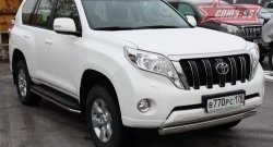 Защита переднего бампера одинарная из овальной трубы Souz-96 (d75x42) Toyota Land Cruiser Prado J150 1-ый рестайлинг (2013-2017)