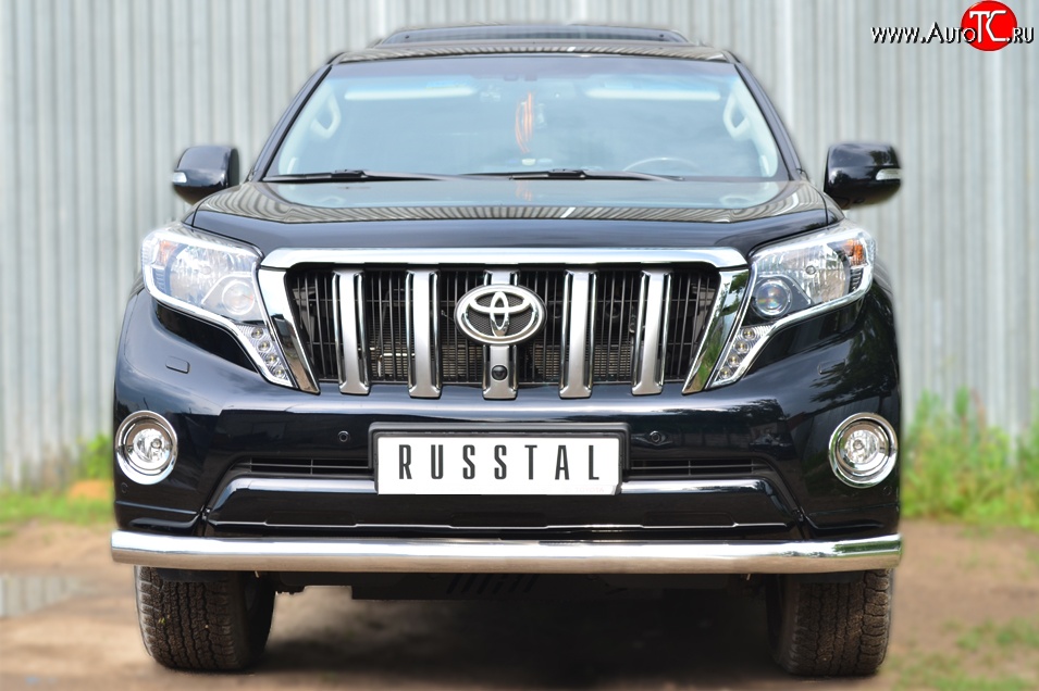 18 999 р. Одинарная защита переднего бампера диаметром 76 мм SLITKOFF  Toyota Land Cruiser Prado  J150 (2013-2017) 1-ый рестайлинг  с доставкой в г. Пермь