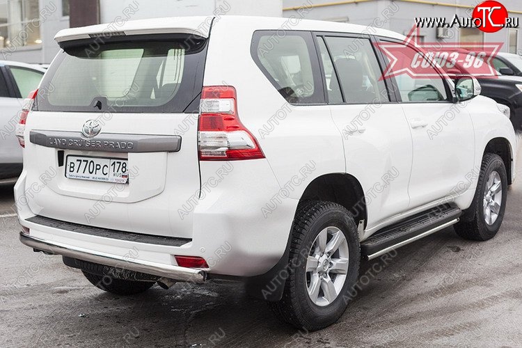 21 869 р. Защита заднего бампера Souz-96 (овал 75х42) Toyota Land Cruiser Prado J150 1-ый рестайлинг (2013-2017)  с доставкой в г. Пермь