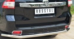 17 999 р. Одинарная защита заднего бампера из трубы диаметром 63 мм SLITKOFF Toyota Land Cruiser Prado J150 1-ый рестайлинг (2013-2017)  с доставкой в г. Пермь. Увеличить фотографию 2