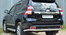 17 999 р. Одинарная защита заднего бампера из трубы диаметром 63 мм SLITKOFF Toyota Land Cruiser Prado J150 1-ый рестайлинг (2013-2017)  с доставкой в г. Пермь. Увеличить фотографию 4