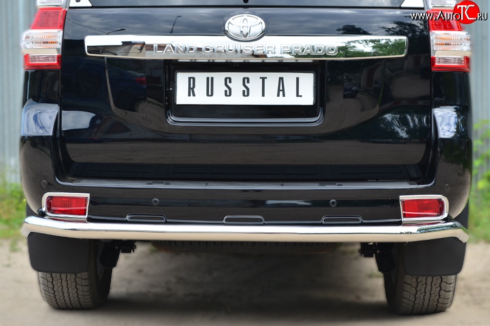 17 999 р. Одинарная защита заднего бампера из трубы диаметром 63 мм SLITKOFF Toyota Land Cruiser Prado J150 1-ый рестайлинг (2013-2017)  с доставкой в г. Пермь