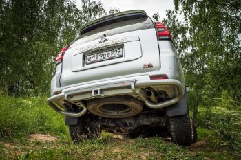54 769 р. Бампер задний силовой РИФ Toyota Land Cruiser Prado J150 1-ый рестайлинг (2013-2017) (С квадратом под фаркоп)  с доставкой в г. Пермь. Увеличить фотографию 7