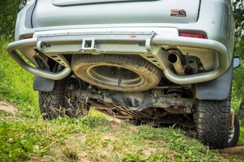 54 769 р. Бампер задний силовой РИФ Toyota Land Cruiser Prado J150 1-ый рестайлинг (2013-2017) (С квадратом под фаркоп)  с доставкой в г. Пермь. Увеличить фотографию 8