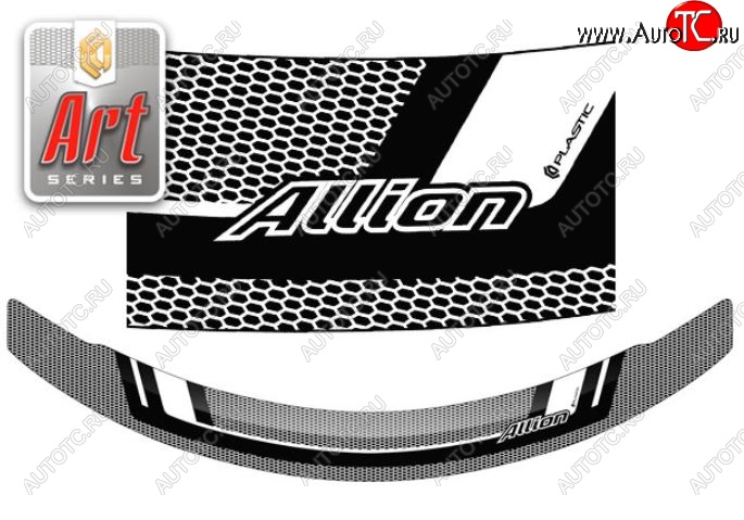 2 199 р. Дефлектор капота CA-Plastiс  Toyota Allion  T260 (2007-2016) седан дорестайлинг, седан 1-ый рестайлинг (Серия Art белая)  с доставкой в г. Пермь