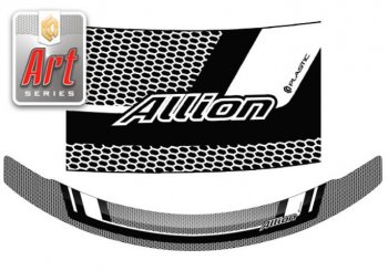 Дефлектор капота CA-Plastiс Toyota Allion  T260 (2007-2016) седан дорестайлинг, седан 1-ый рестайлинг (Серия Art черная)