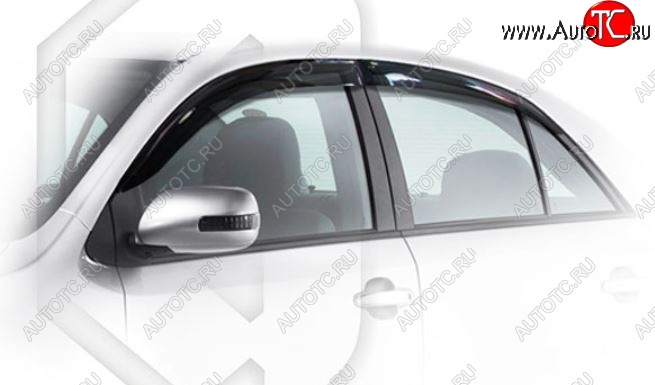 2 079 р. Дефлектора окон CA-Plastic  Toyota Allion  T260 (2007-2016) седан дорестайлинг, седан 1-ый рестайлинг (Classic полупрозрачный, Без хром.молдинга, Крепление только на скотч)  с доставкой в г. Пермь