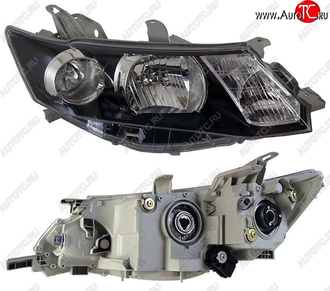 6 299 р. Правая фара SAT (чёрная) Toyota Allion T260 седан дорестайлинг (2007-2010)  с доставкой в г. Пермь