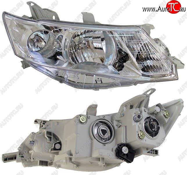 5 999 р. Правая фара SAT (хром) Toyota Allion T260 седан дорестайлинг (2007-2010)  с доставкой в г. Пермь