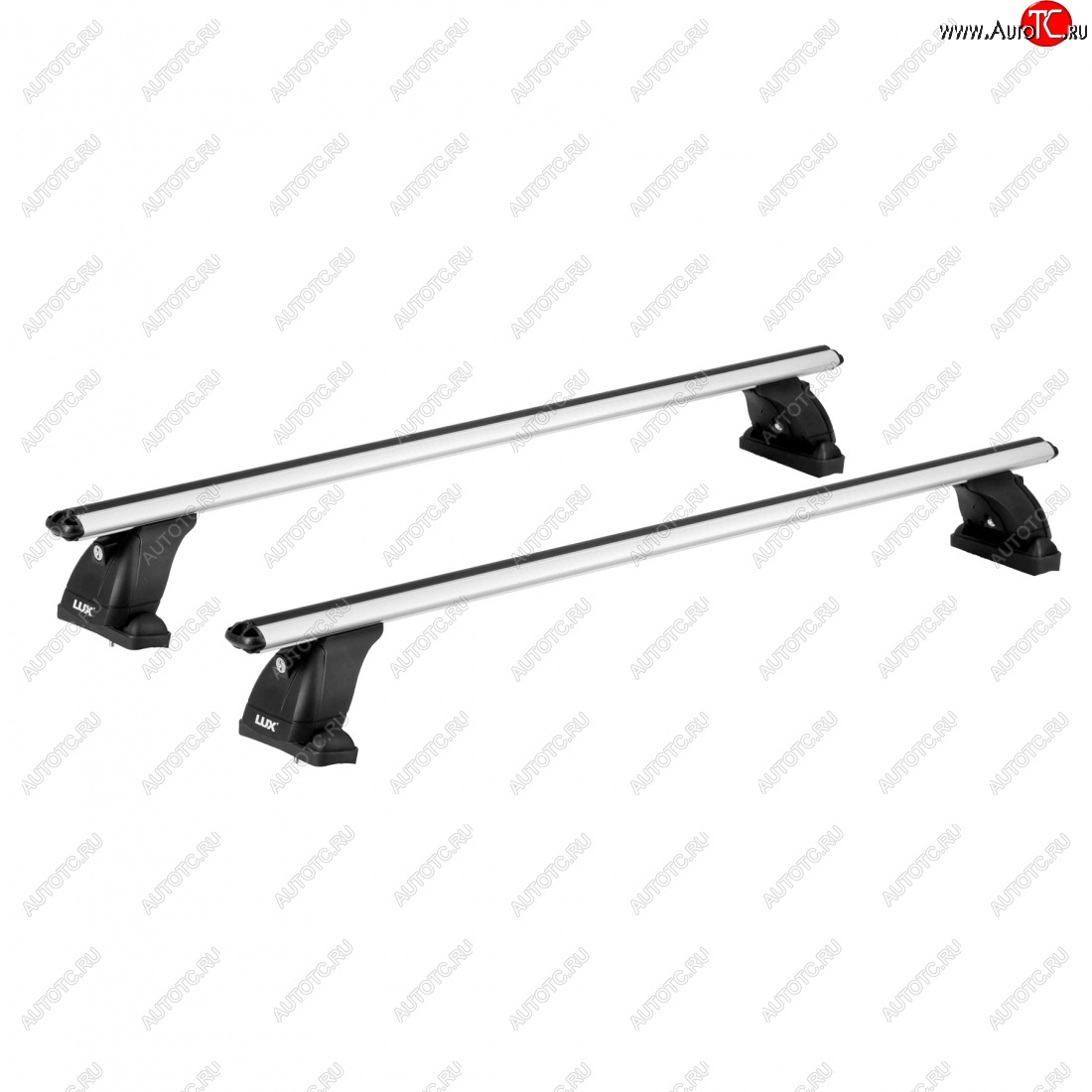 14 289 р. Багажник на крышу без рейлингов сборе LUX  Toyota Alphard  H30 - Vellfire  2 (дуги аэро-классик 140 см, с замком, серебро)  с доставкой в г. Пермь