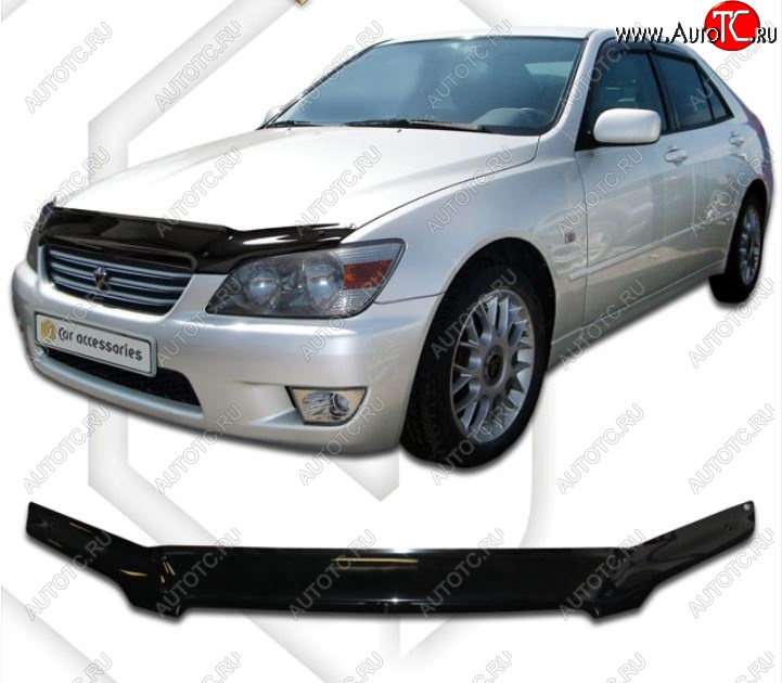 1 899 р. Дефлектор капота CA-Plastic  Toyota Altezza (1998-2005) (Classic черный, Без надписи)  с доставкой в г. Пермь