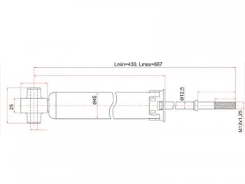 Амортизатор задний LH=RH SAT Toyota Auris  E150 - Corolla Rumion  E150