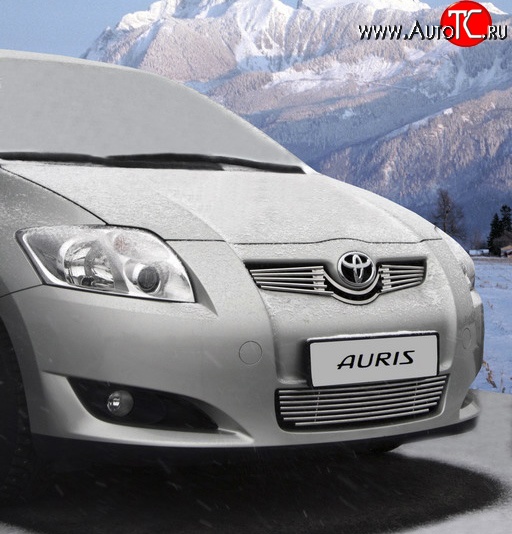 377 р. Декоративная вставка решетки радиатора Novline  Toyota Auris  E150 (2006-2010) хэтчбэк 5 дв. дорестайлинг  с доставкой в г. Пермь