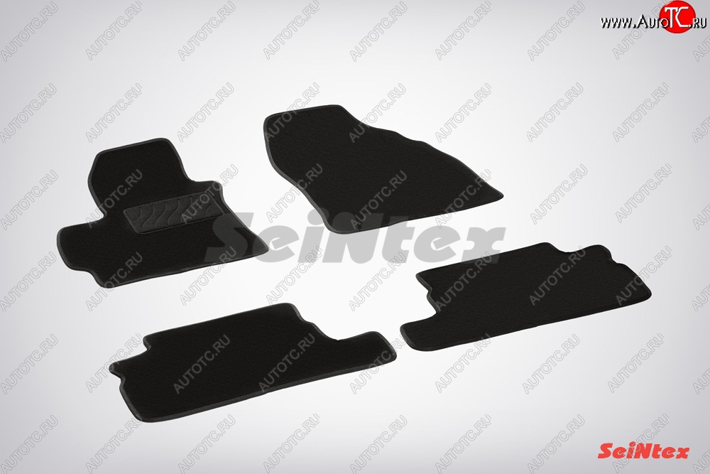 2 999 р. Износостойкие коврики в салон SeiNtex Premium LUX 4 шт. (ворсовые) Toyota Auris E150 хэтчбэк 5 дв. дорестайлинг (2006-2010)  с доставкой в г. Пермь